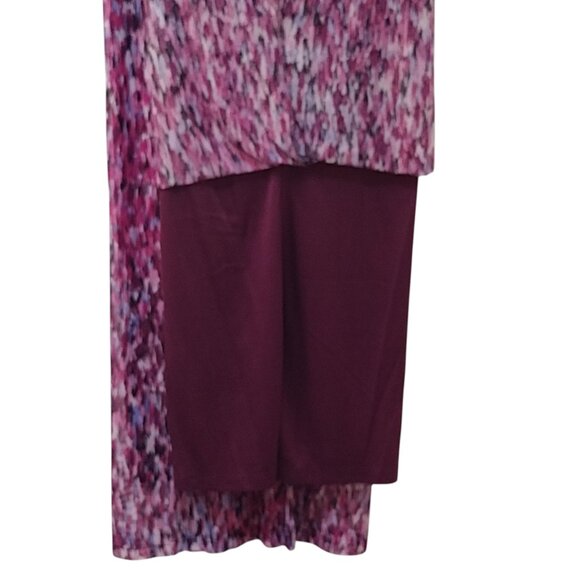 Antthony Originals: 2pc Pull on Mesh Knit Pant Set, Size 2X, Burgundy, Black - Picture 6 of 11